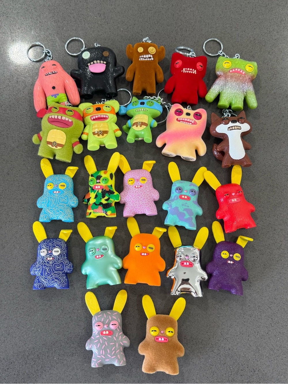 Huge Fuggler Lot - Keychains and Rabid Rabbits